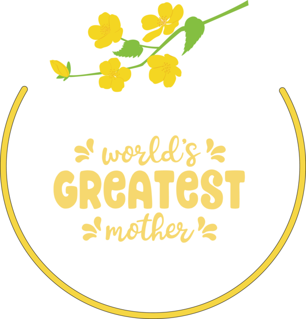 Transparent Mother's Day Floral design Leaf Logo for Happy Mother's Day for Mothers Day