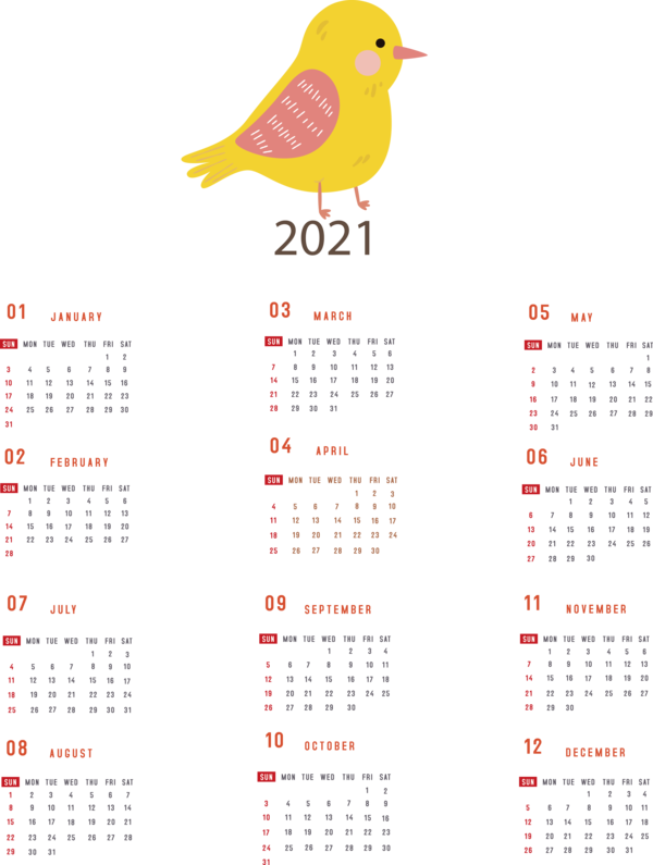 Transparent New Year Calendar System Names of the days of the week day of the week for Printable 2021 Calendar for New Year