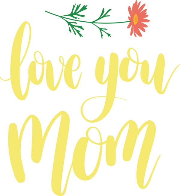 Transparent Mother's Day Flower Logo Petal for Happy Mother's Day for Mothers Day