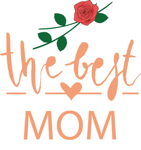 Transparent Mother's Day Logo Design Floral design for Happy Mother's Day for Mothers Day