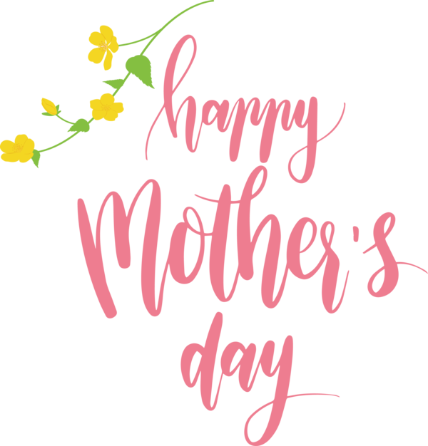 Transparent Mother's Day Logo Floral design Petal for Happy Mother's Day for Mothers Day
