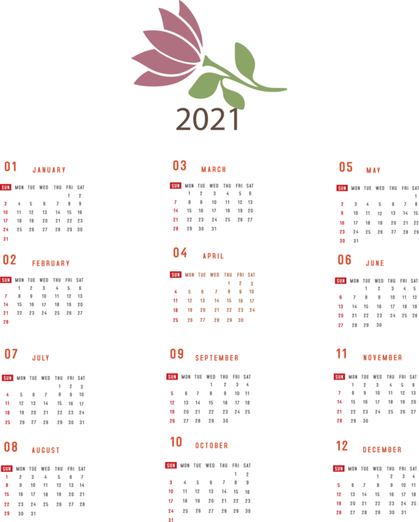 Transparent New Year Calendar System Calendar year June 2021 for Printable 2021 Calendar for New Year