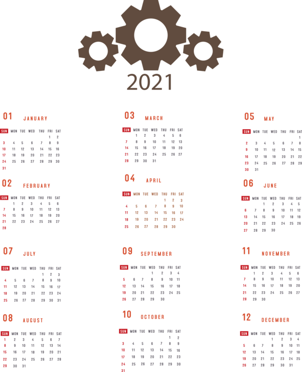 Transparent New Year Calendar System January calendar! Calendar year for Printable 2021 Calendar for New Year