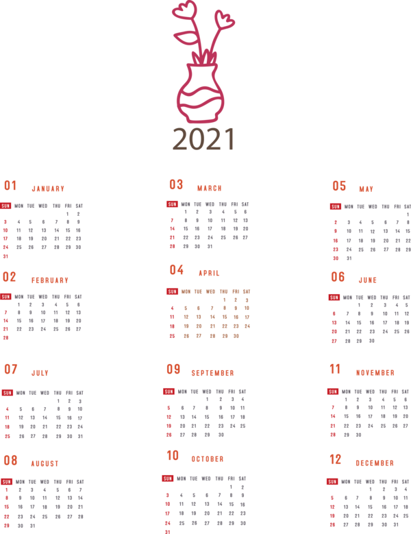 Transparent New Year Calendar System Line Meter for Printable 2021 Calendar for New Year