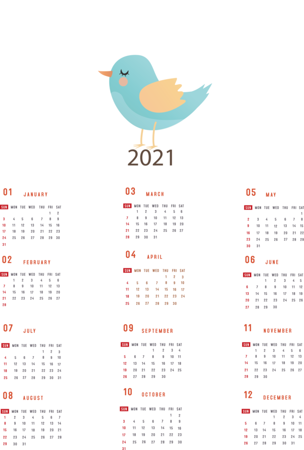 Transparent New Year Calendar System Calendar year Annual calendar for Printable 2021 Calendar for New Year