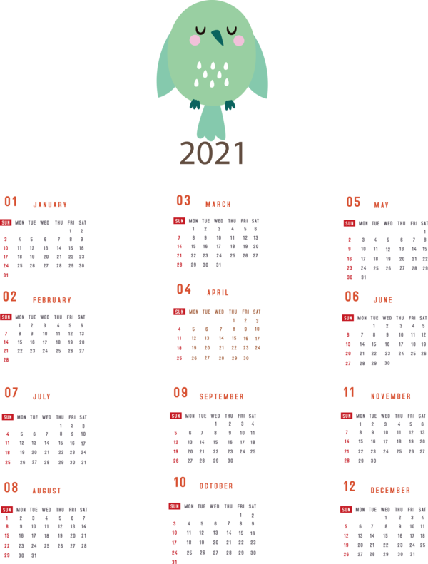 Transparent New Year Calendar System Calendar year Kilobyte for Printable 2021 Calendar for New Year