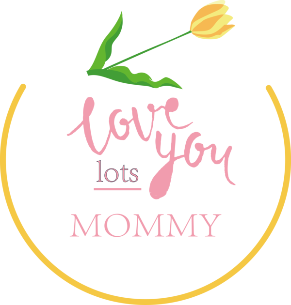 Transparent Mother's Day Flower Logo Petal for Happy Mother's Day for Mothers Day