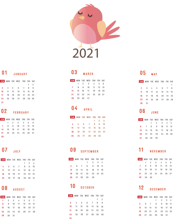 Transparent New Year Calendar System Calendar year Week for Printable 2021 Calendar for New Year
