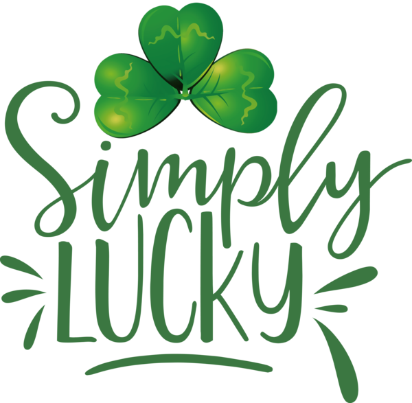 Transparent St. Patrick's Day Logo Leaf Green for Shamrock for St Patricks Day