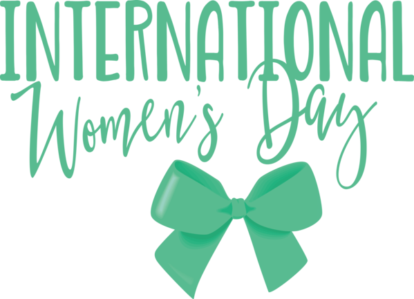 Transparent International Women's Day Logo Green Teal for Women's Day for International Womens Day