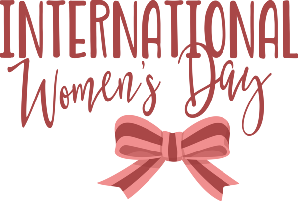 Transparent International Women's Day Logo Valentine's Day Line for Women's Day for International Womens Day