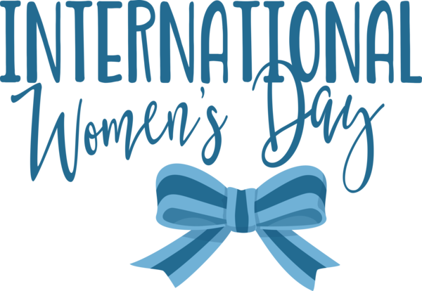 Transparent International Women's Day Logo Electric Blue M Electric Blue M for Women's Day for International Womens Day