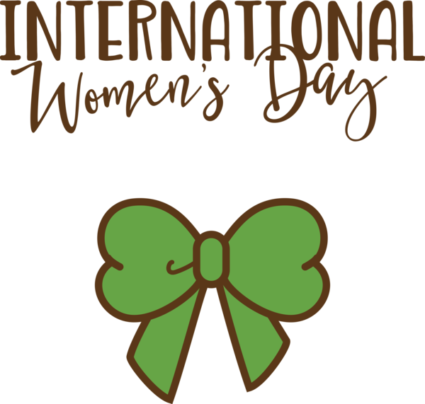 Transparent International Women's Day Leaf Shamrock Green for Women's Day for International Womens Day
