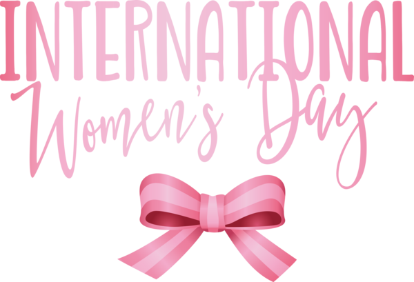 Transparent International Women's Day Bow tie Ribbon Meter for Women's Day for International Womens Day