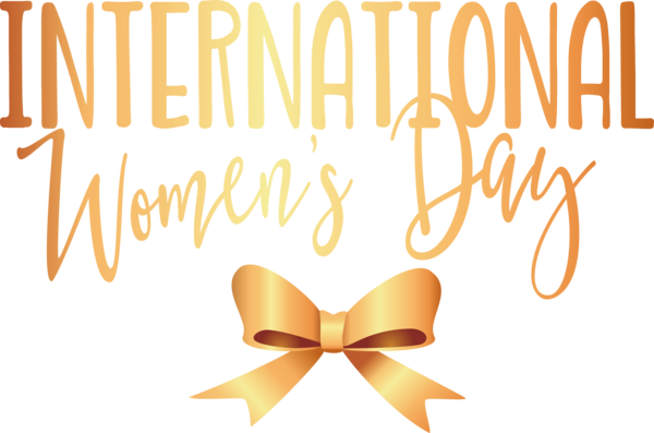 Transparent International Women's Day Logo Yellow Line for Women's Day for International Womens Day