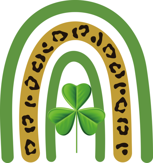 Transparent St. Patrick's Day Logo Symbol Leaf for St Patrick's Day Rainbow for St Patricks Day