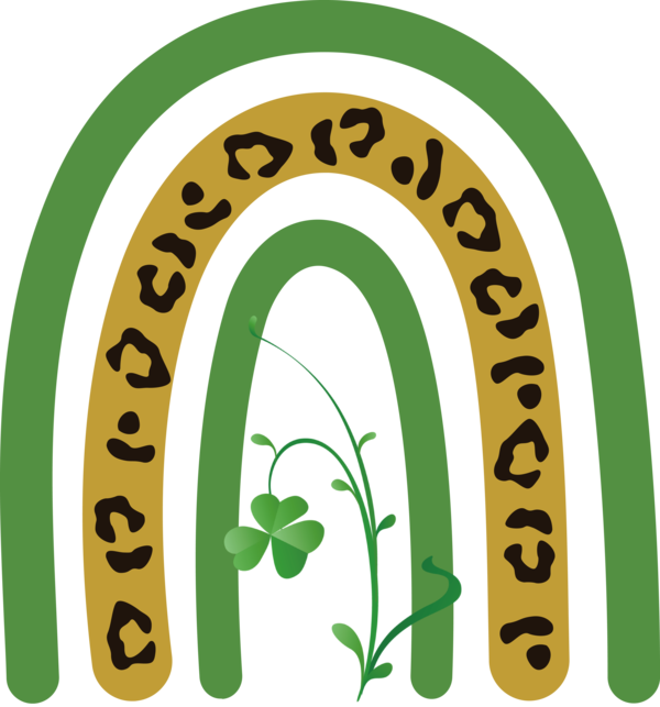 Transparent St. Patrick's Day Logo Symbol Leaf for St Patrick's Day Rainbow for St Patricks Day