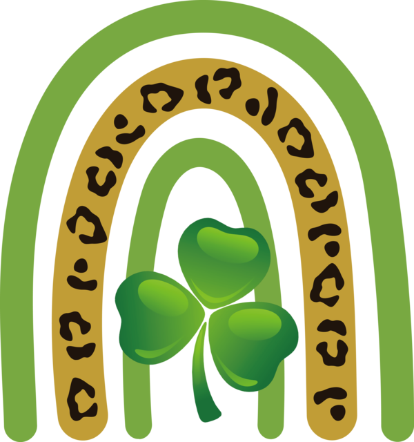Transparent St. Patrick's Day Logo Symbol Chemical symbol for St Patrick's Day Rainbow for St Patricks Day