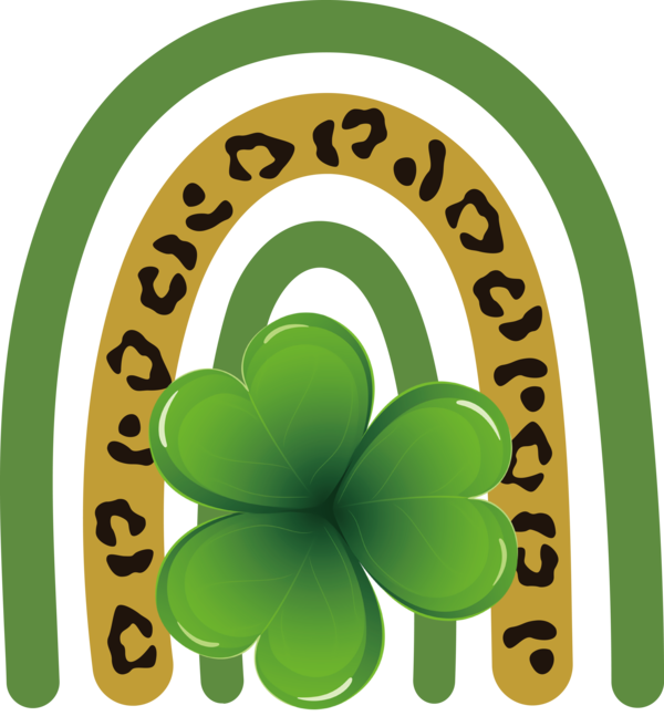 Transparent St. Patrick's Day Logo Symbol Green for St Patrick's Day Rainbow for St Patricks Day