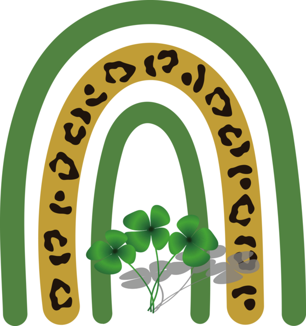 Transparent St. Patrick's Day Logo Leaf Symbol for St Patrick's Day Rainbow for St Patricks Day