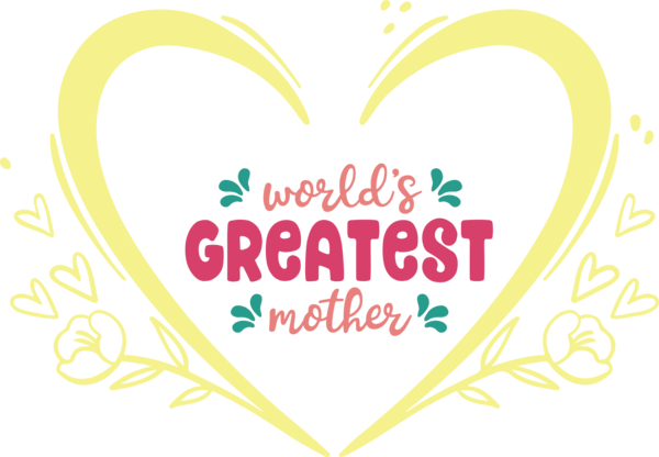 Transparent Mother's Day Logo Yellow Petal for Happy Mother's Day for Mothers Day