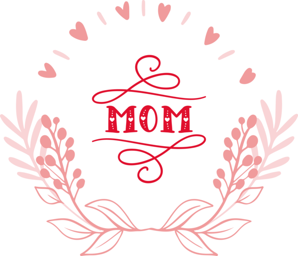 Transparent Mother's Day Design Adobe Illustrator Logo for Happy Mother's Day for Mothers Day