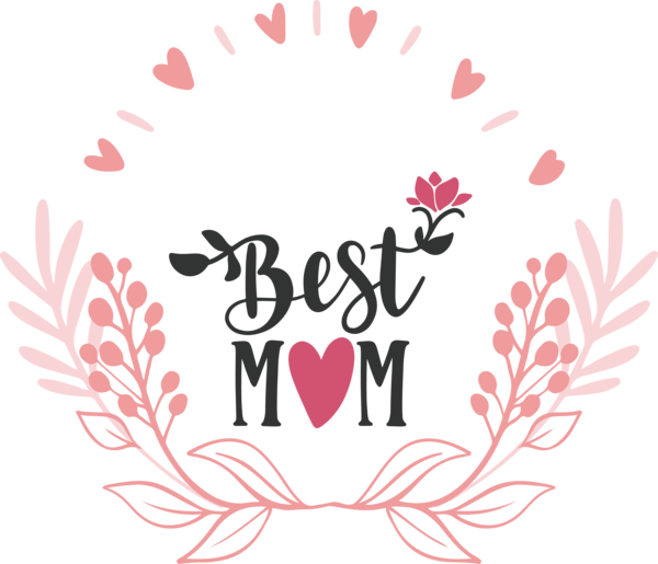 Transparent Mother's Day Stencil Design Logo for Happy Mother's Day for Mothers Day