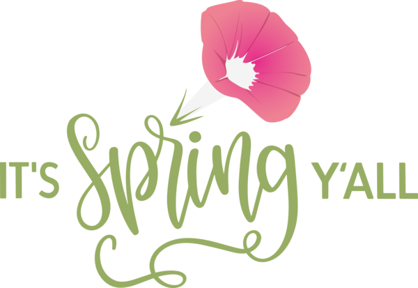 Transparent easter Floral design Flower Logo for Hello Spring for Easter