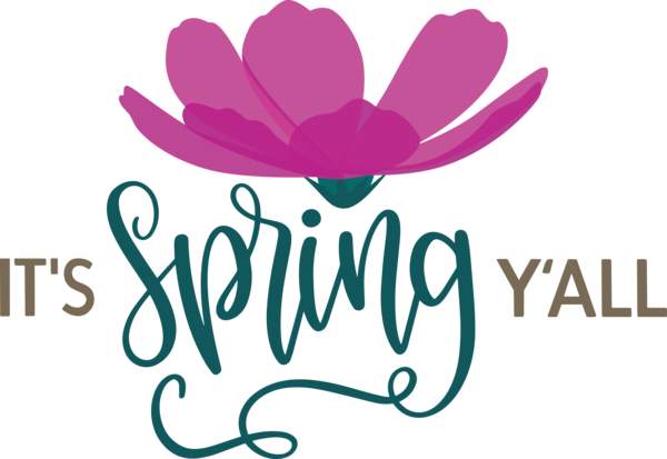 Transparent easter Flower Logo Petal for Hello Spring for Easter