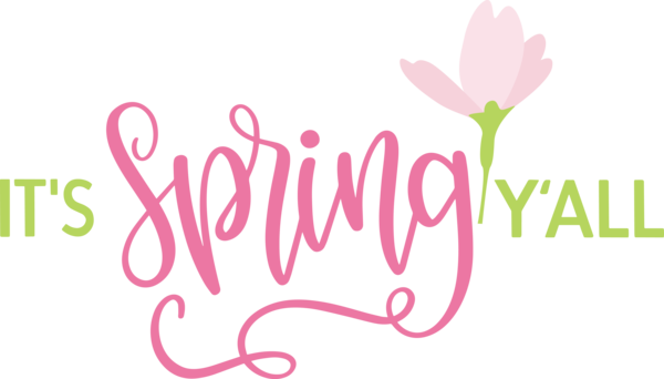 Transparent easter Floral design Logo Petal for Hello Spring for Easter