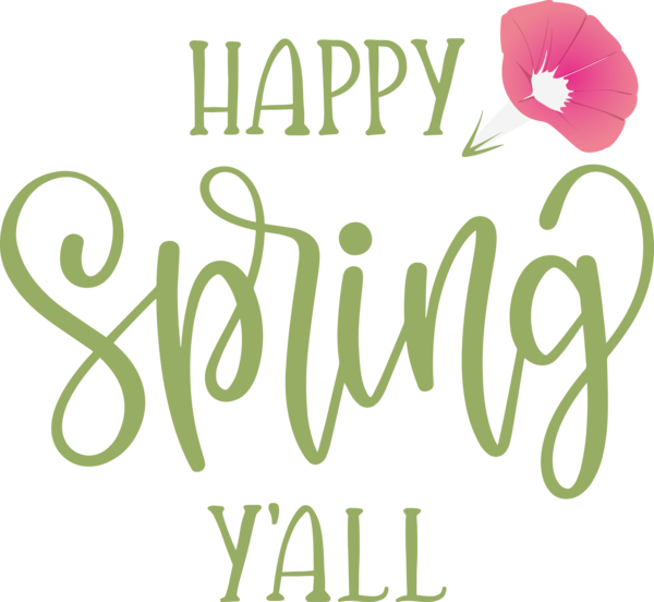 Transparent Easter Floral design Logo Leaf for Hello Spring for Easter