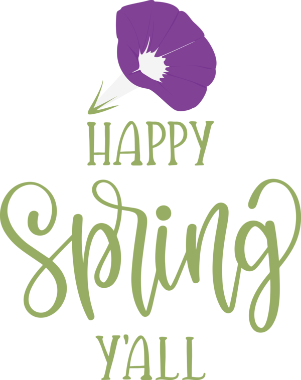 Transparent Easter Leaf Floral design Logo for Hello Spring for Easter