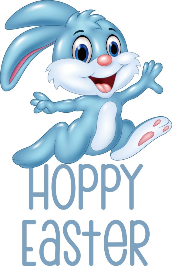 Transparent Easter Rabbit Design Dutch rabbit for Easter Day for Easter