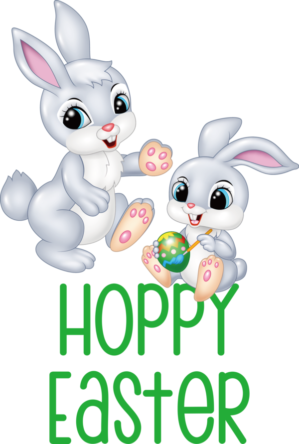 Transparent Easter Hares Bugs Bunny Rabbit for Easter Day for Easter