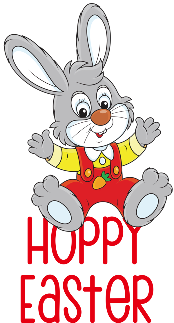 Transparent Easter Hares Cartoon Bugs Bunny for Easter Day for Easter