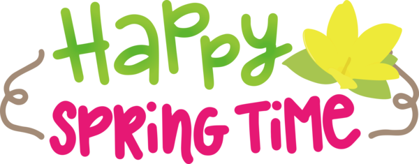 Transparent Easter Logo Design Green for Hello Spring for Easter