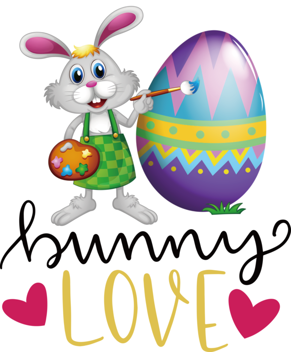 Transparent Easter Painting Easter egg Design for Easter Bunny for Easter