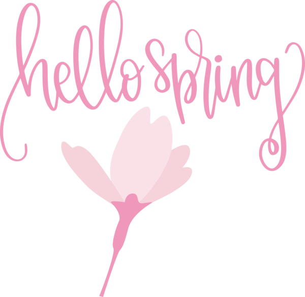 Transparent Easter Logo Petal Flower for Hello Spring for Easter