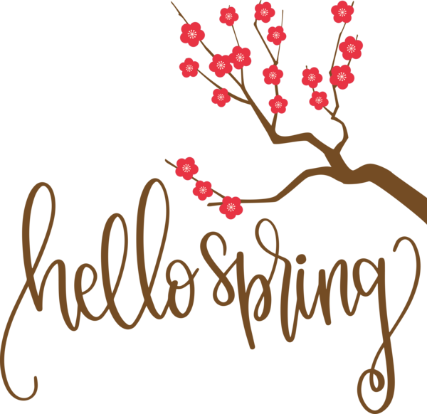 Transparent Easter Drawing Logo Cartoon for Hello Spring for Easter