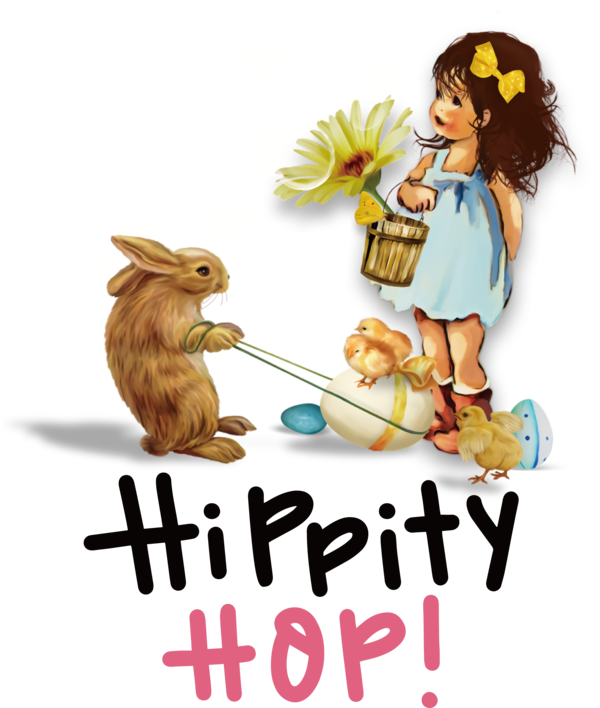 Transparent Easter Drawing Cartoon Watercolor painting for Easter Bunny for Easter