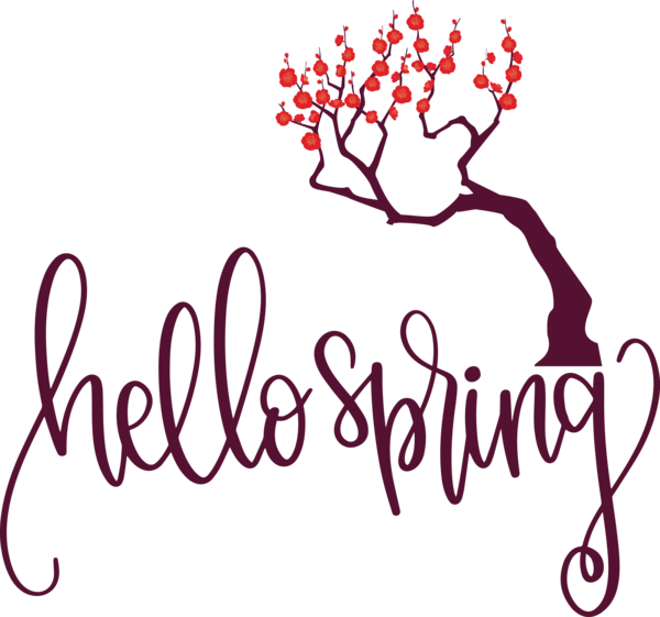 Transparent Easter Drawing Silhouette Logo for Hello Spring for Easter
