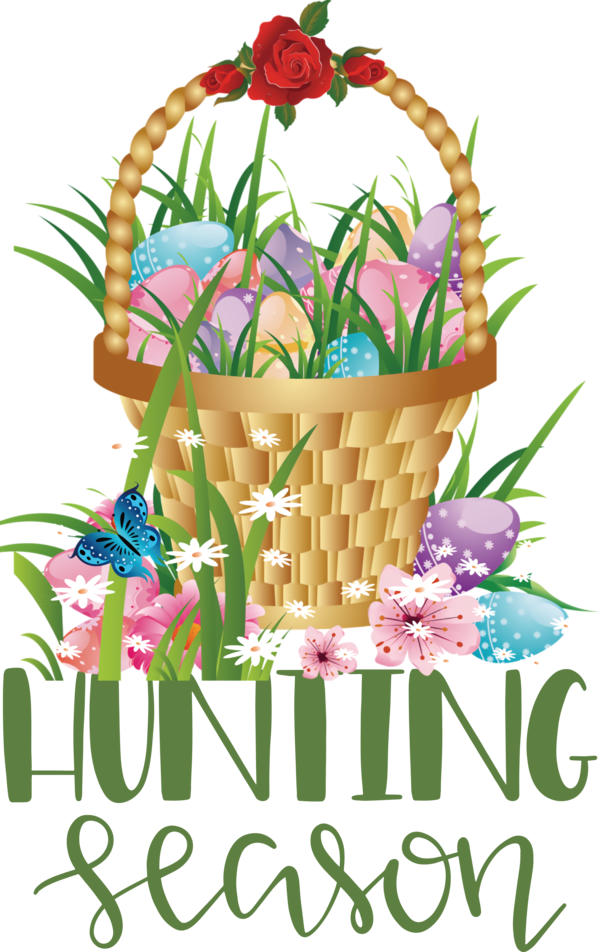 Transparent Easter Easter Bunny Easter Basket Flower for Easter Day for Easter
