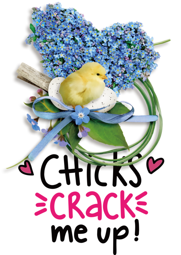 Transparent Easter Floral design Flower Easter postcard for Easter Chick for Easter