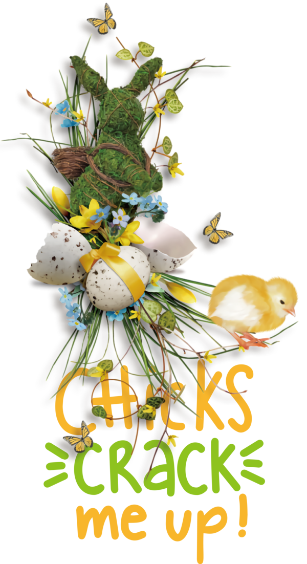 Transparent Easter Wedding Invitation Floral design Flower for Easter Chick for Easter