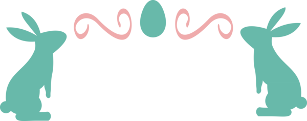 Transparent Easter Hares Logo Cartoon for Easter Day for Easter