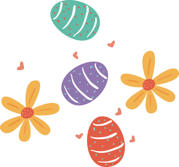 Transparent Easter Flower Petal Line for Easter Day for Easter