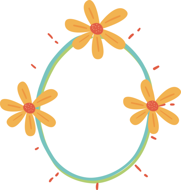Transparent Easter Petal Flower Line for Easter Day for Easter
