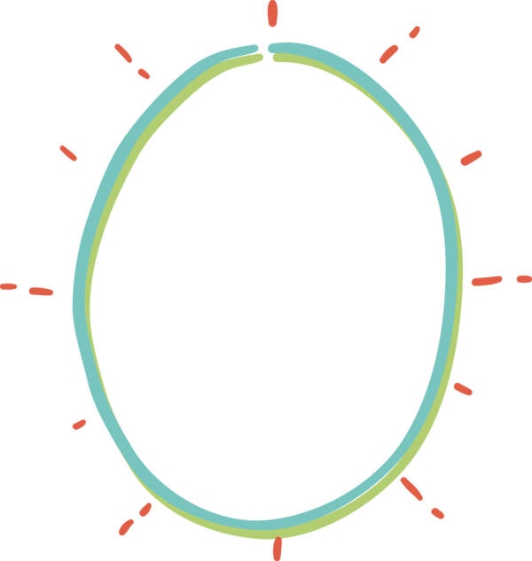 Transparent Easter Circle Diagram Green for Easter Day for Easter