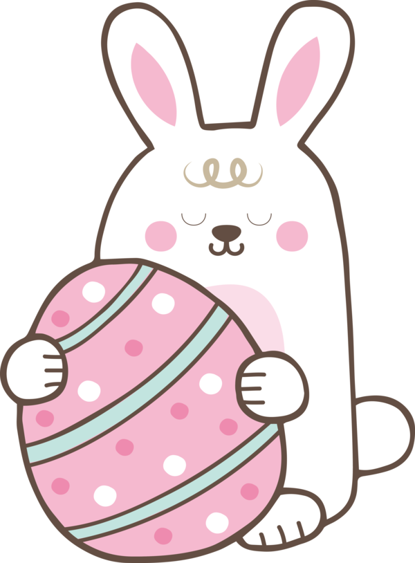 Transparent Easter Easter Bunny Snout Design for Easter Day for Easter