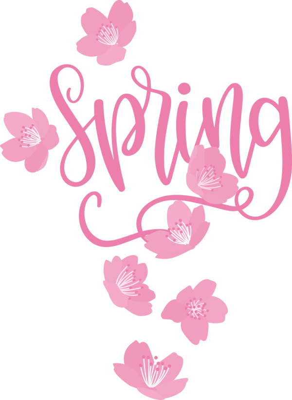 Transparent Easter Floral design Design Sticker for Hello Spring for Easter